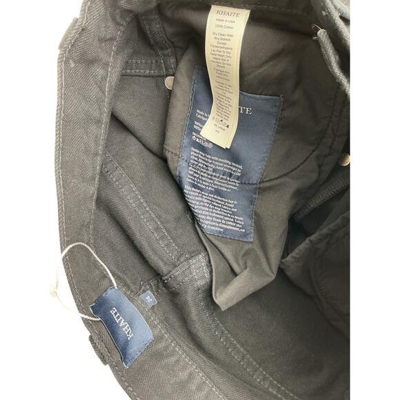 Khaite 'Corben' Black Cotton Low-Rise Denim Jean Size 24 - Picture 3 of 3